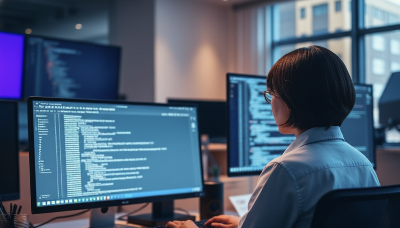 経験豊富なエンジニアが作業している様子